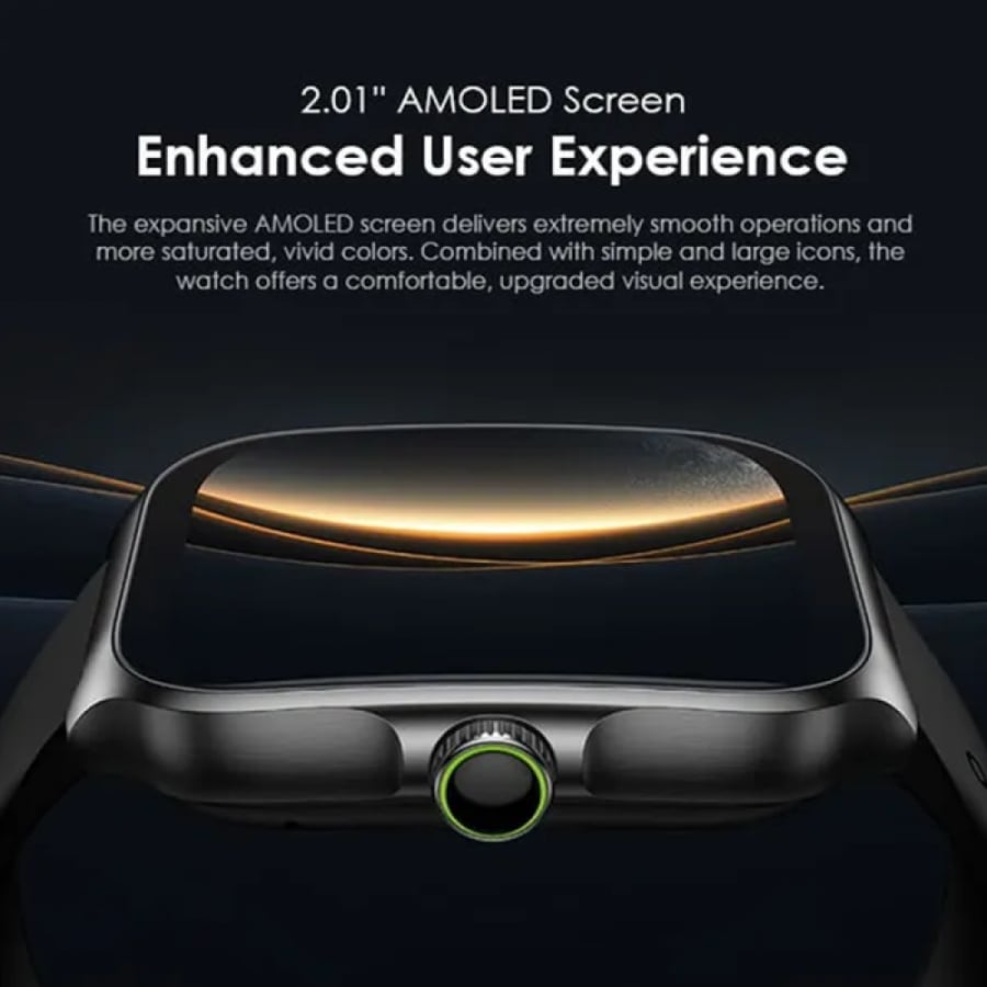 ساعة ذكية أورايمو ووتش نوڤا AM بشاشة AMOLED - كروم فاتح