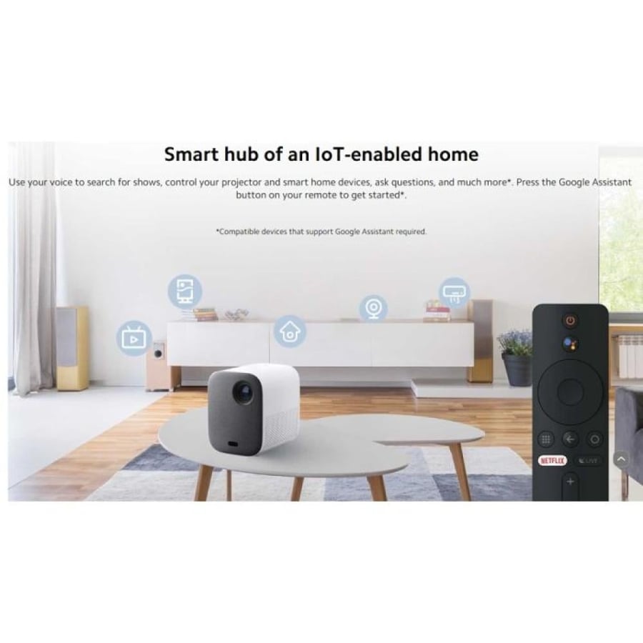 بروجكتر شاومي مي بروجكتر 2 بدقة 1080 Mi Smart Projector 2.بكسل عالي الدقة  - أبيض