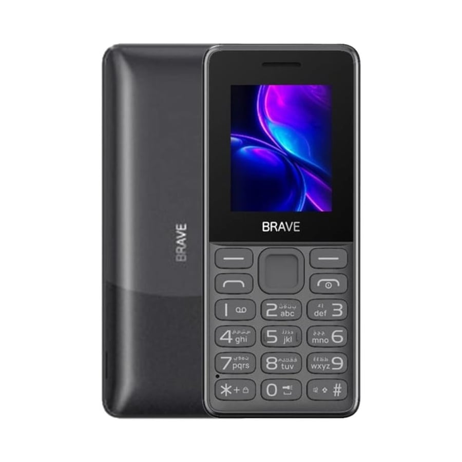 بريف جوال B105 كلاسيكي لوحة مفاتيح 4G شريحتين اتصال Brave B105 - أسود