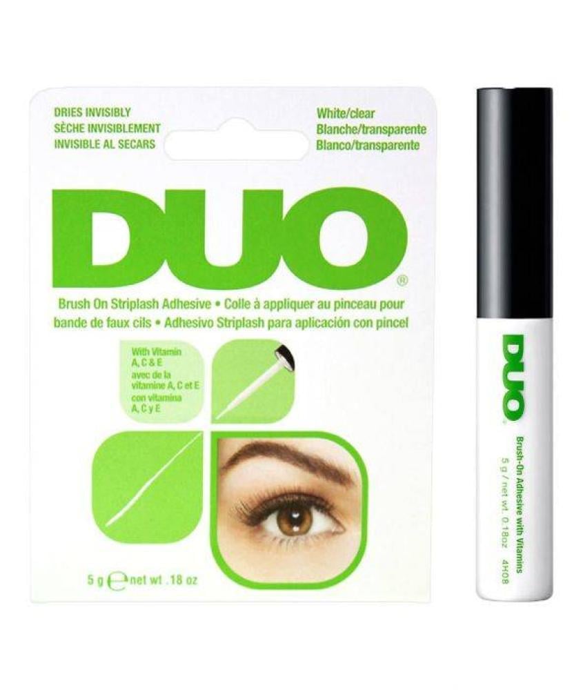دو, صمغ لاصق للرموش, معا فرشة, لون ابيض, -الأخضر