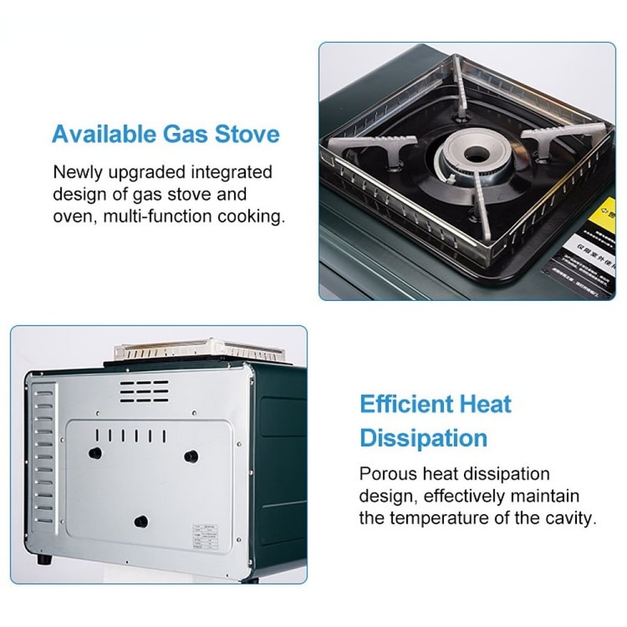 Small manual gas portable travel oven