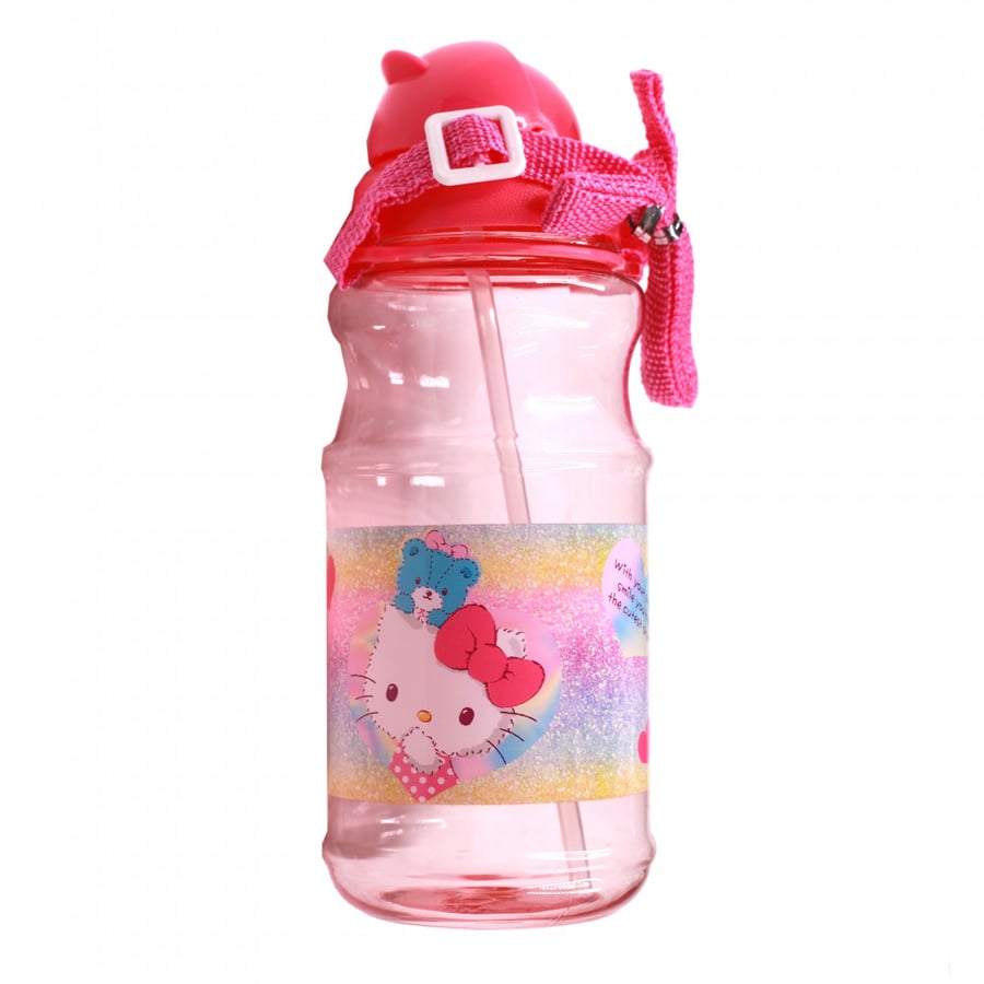 هيلوكيتي- زمزمية بلاستيك شفافة - Hello Kitty Transparent Water Bottle