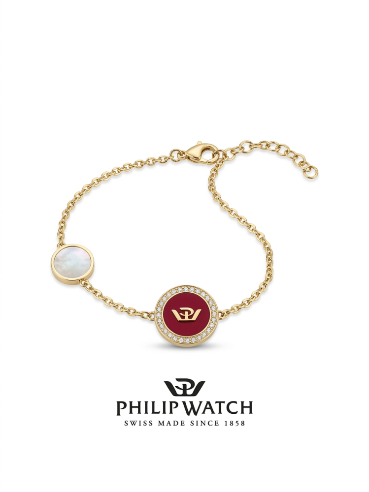 سوار Philip Watch الدائري – باللون العنابي الملكي