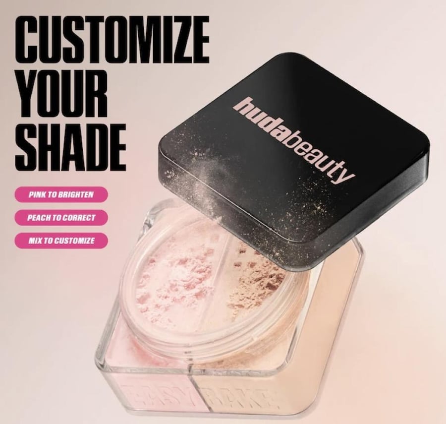 HUDA BEAUTY  Easy Bake Loose Powder Brightening + Correcting Duo
