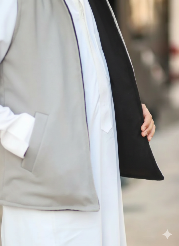 Children's sash gray - black