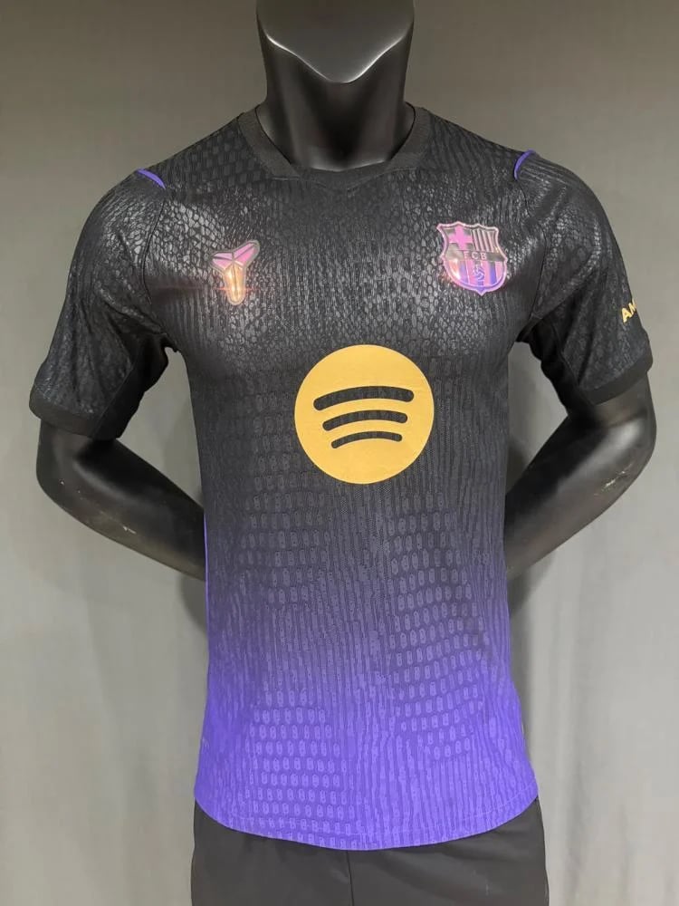 طقم برشلونة الأسود والبنفسجي موسم 2026/2027 | قميص وشورت رياضي
