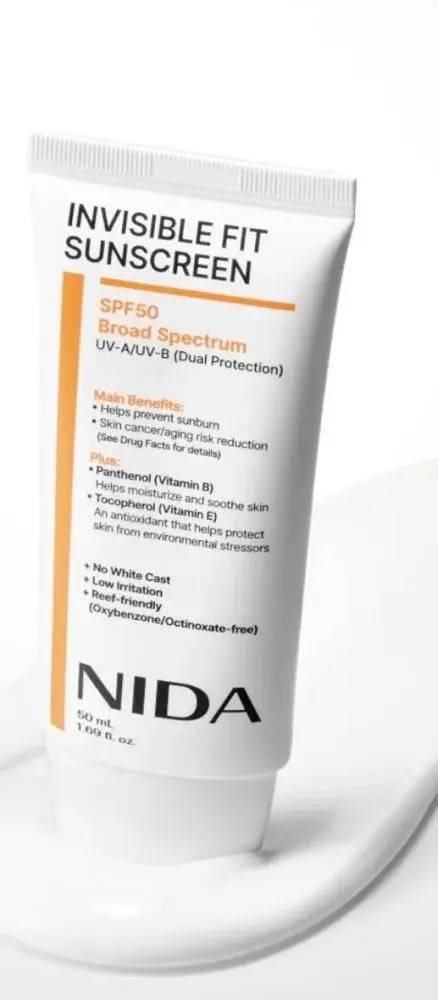 واقي شمس للوجه والجسم غير مرئي انفيزيبل فيت SPF50 من نيدا - 50مل