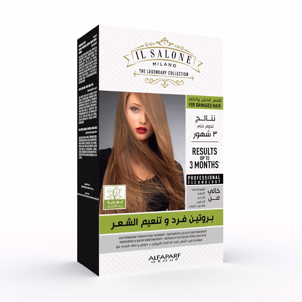 ال صالون مجموعة فرد الشعر بالبروتين مع زيت الأرجان