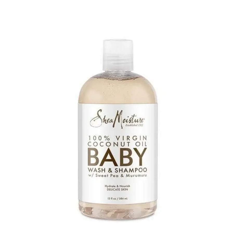 شيا مويستشر زيت جوز الهند البكر وغسول الأطفال وشامبو 384 مل | SHEA MOISTURE Virgin Coconut Oil Baby Wash and Shampoo