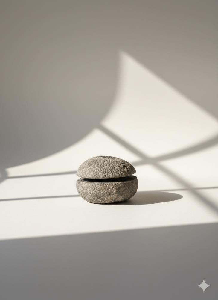 Stone candle holder
