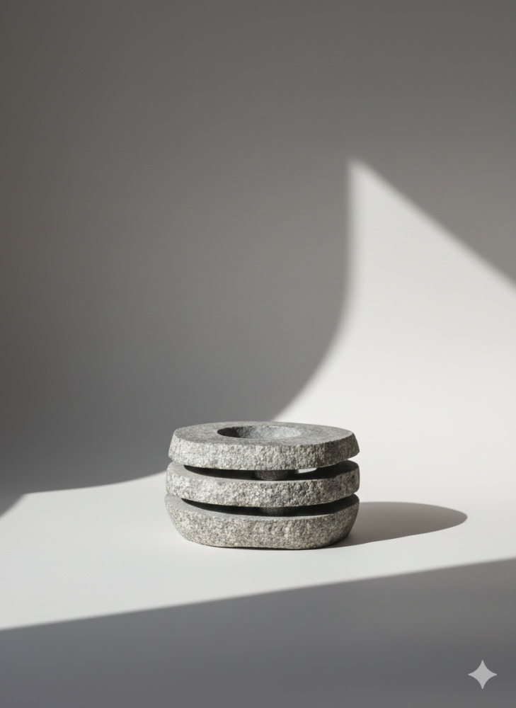 Stone candle holder
