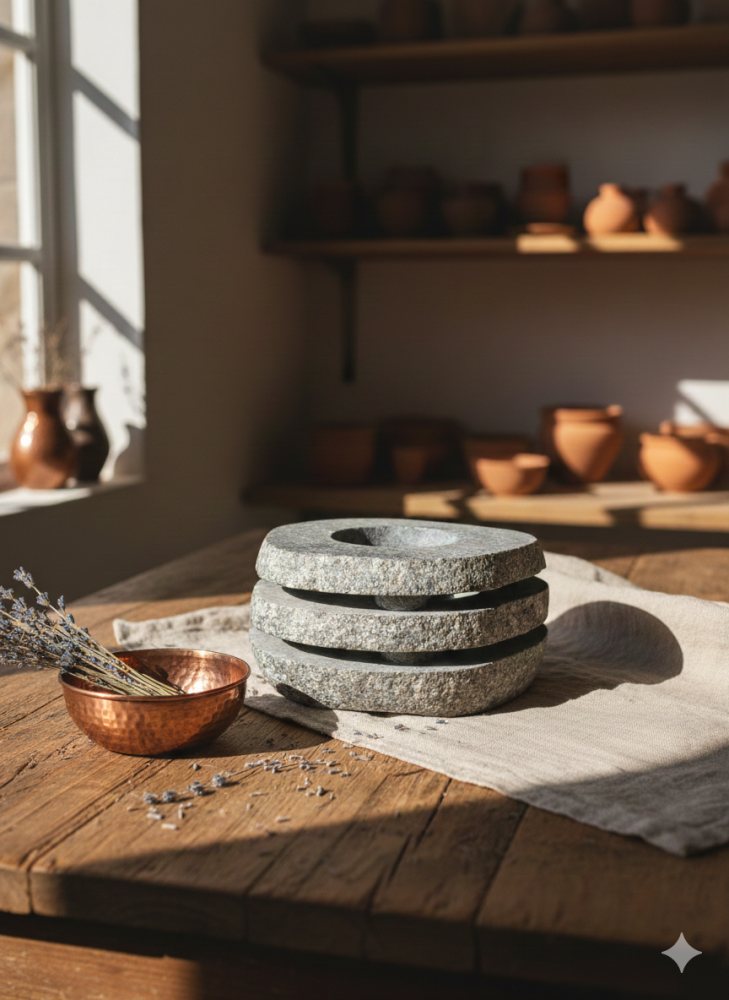Stone candle holder