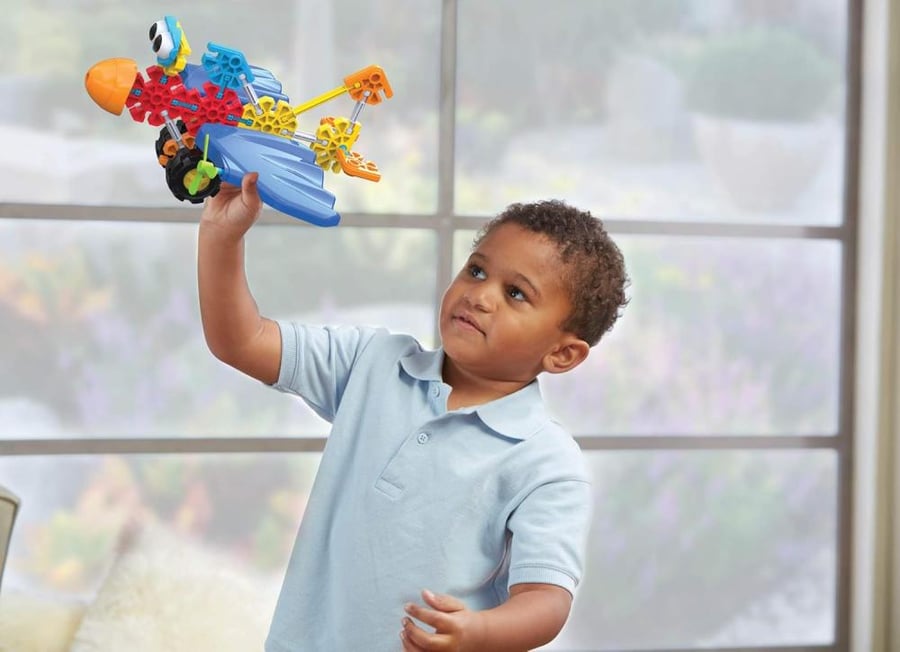 285619 Educational building set with wings and wheels, 65 pieces