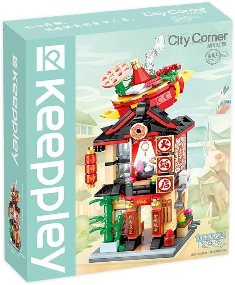 K28013 Compatible assembly with Lego artistic piece depicting the details of traditional Asian restaurants with a modern and playful touch