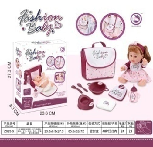 Z023-3 عروسة مع اكسسوارات وشنطة
