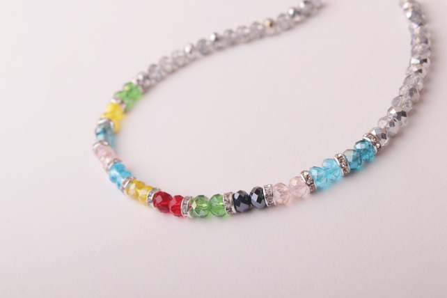 Yellow crystal bead - 6mm diameter