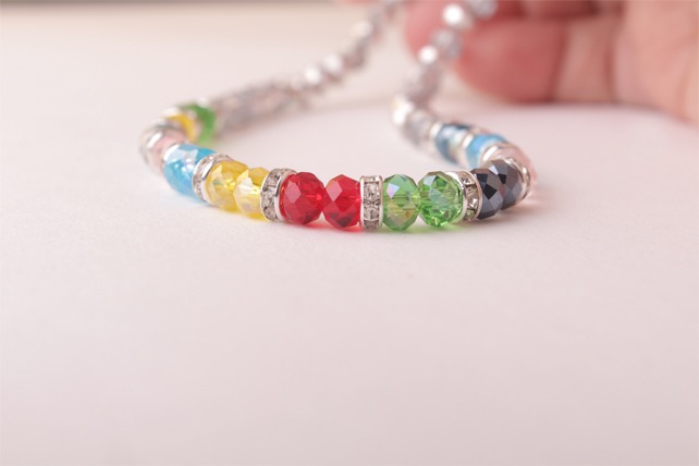 Yellow crystal bead - 6mm diameter