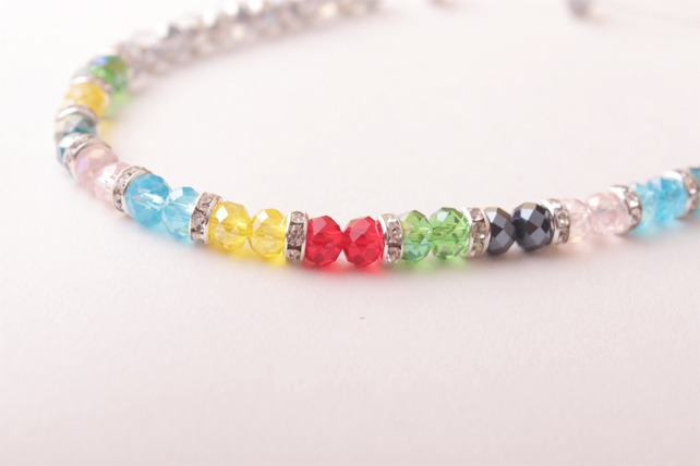 Yellow crystal bead - 6mm diameter