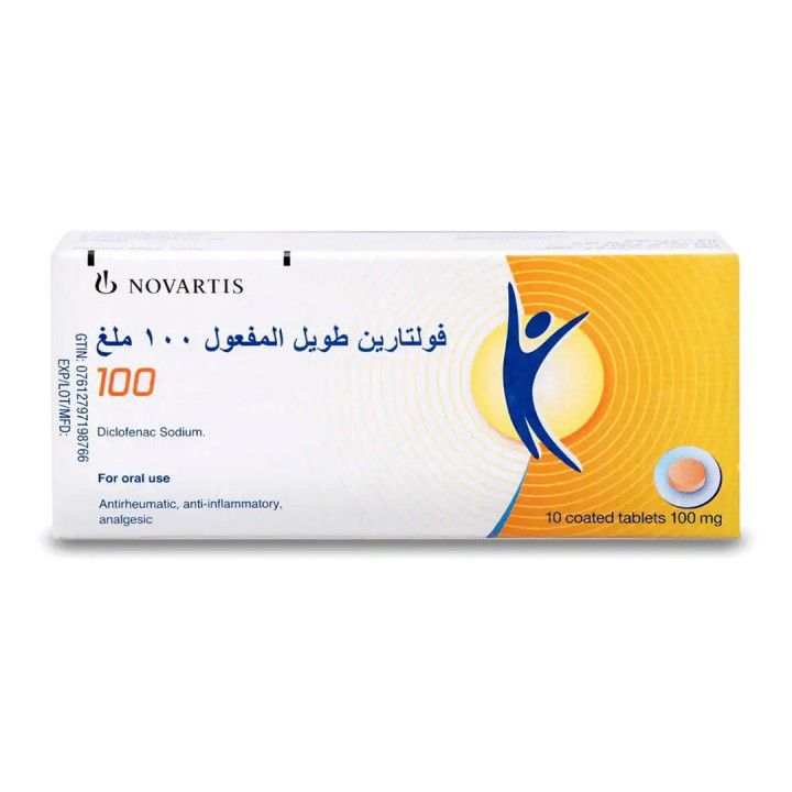 فولتارين 100 مجم أقراص ممتدة المفعول 10 أقراص