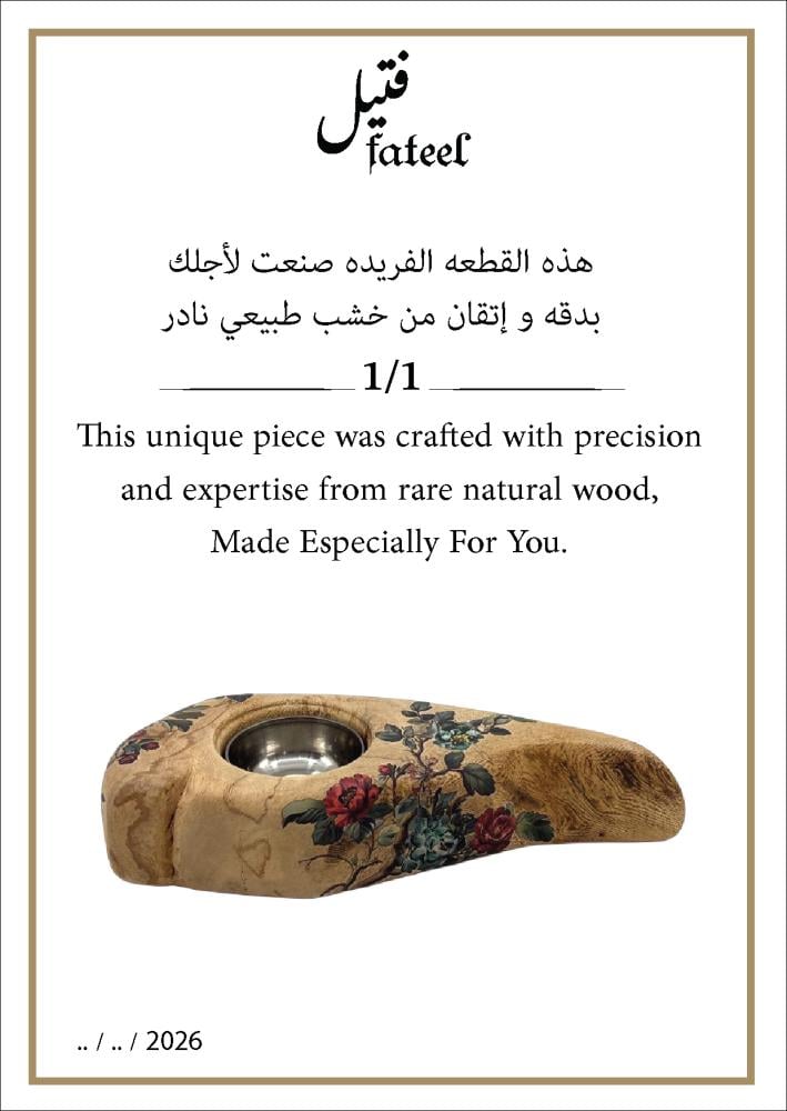 Unique incense burner made of rare natural wood