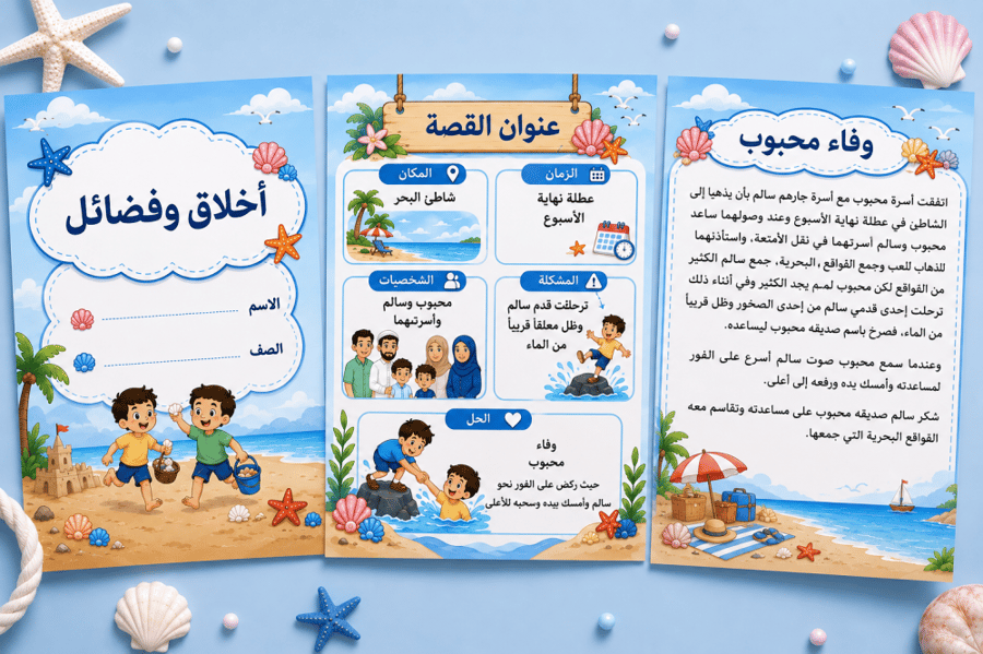 مشروع لغتي خامس ابتدائي الترم الأول أخلاق وفضائل صفحة37