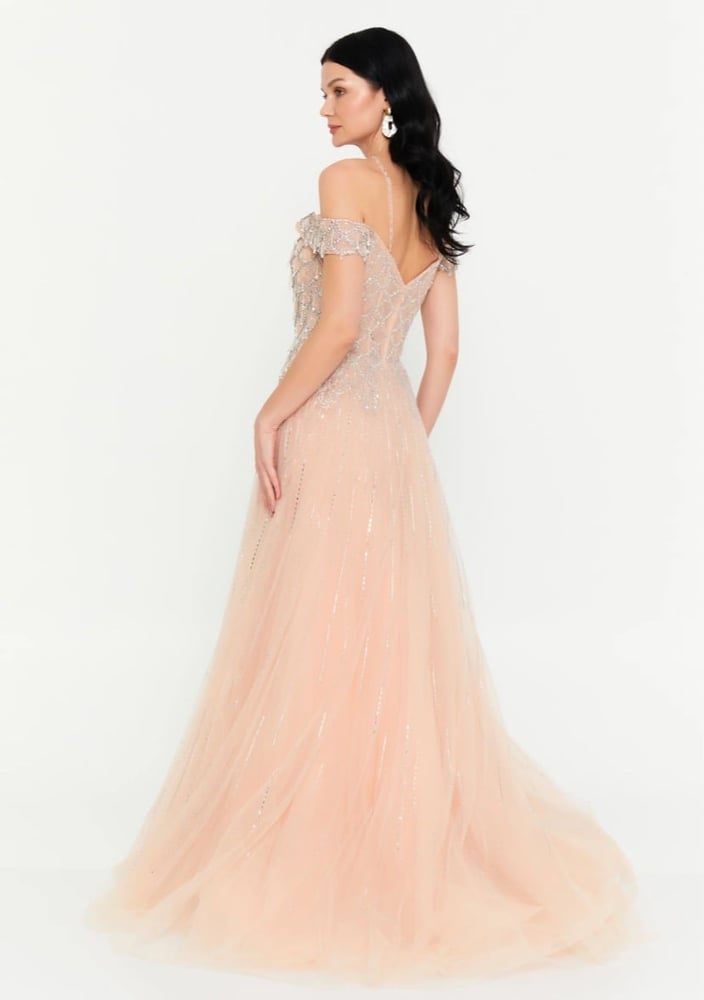 A-Line pink dress