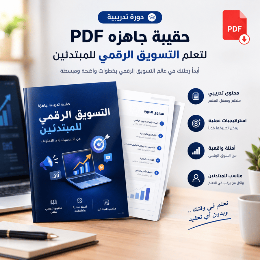 حقيبة تعلم التسويق الرقمي للمبتدئين PDF