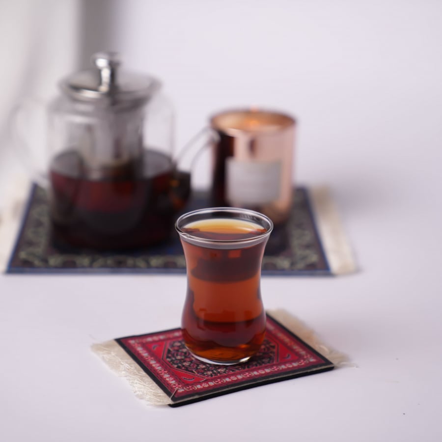 كوستر سجاد أسود  مزخرف(1)