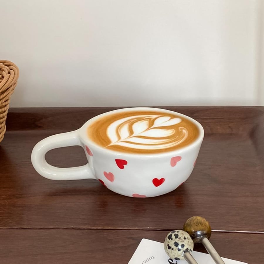 كوب سيراميك حب مزدوج يدوي 1 قطعة