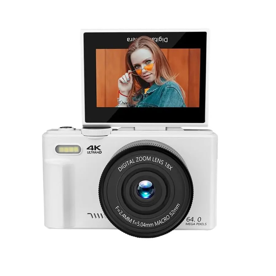 كاميرا رقمية 4K 18X بشاشة 3 بوصة قابلة للطي