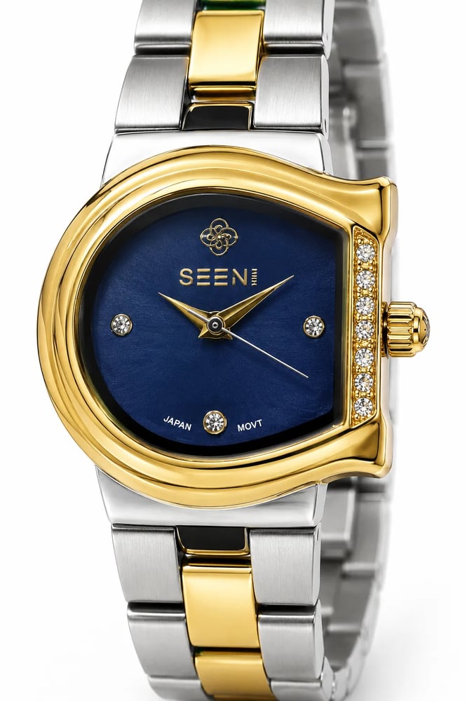ساعةنسائية ماركة سين تايم ST-6033 لونين ازرق