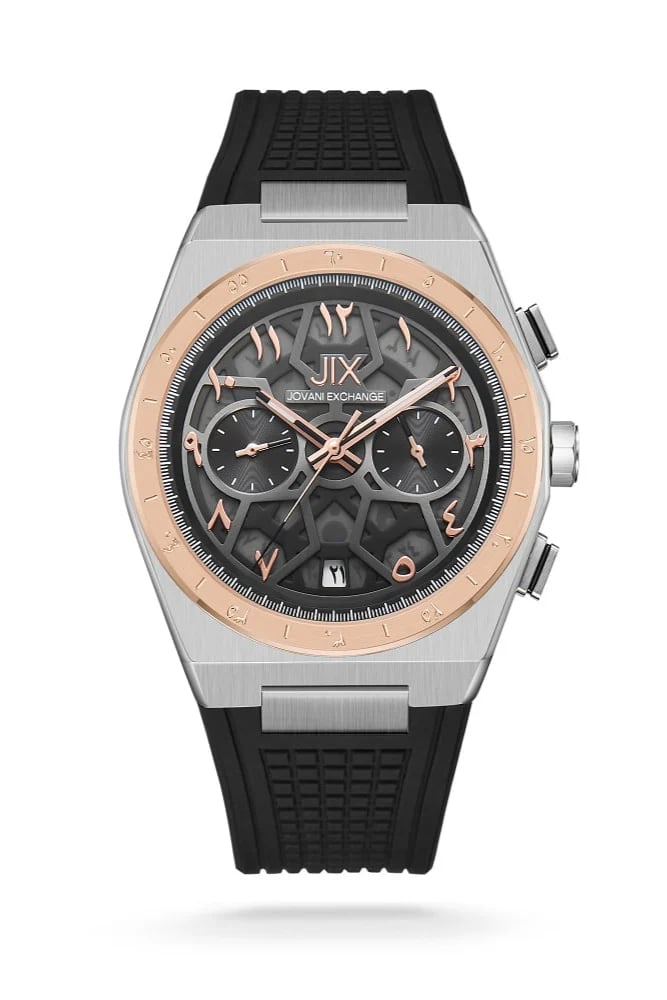 Jovani Exchange JX3030 watch black silver frame * copper
