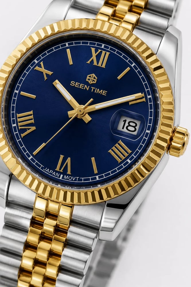 ساعةنسائية ماركة سين تايم ST-2528 لونين ازرق