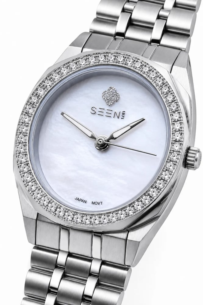 ساعةنسائية ماركة سين تايم ST-2512 فضي