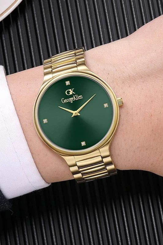 George Klein Men's Watch GK1003 Gold Green Dial