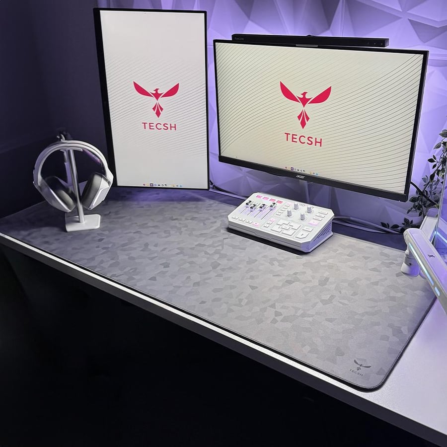 Tecsh Mouse Pad - Gray Concrete 3XL