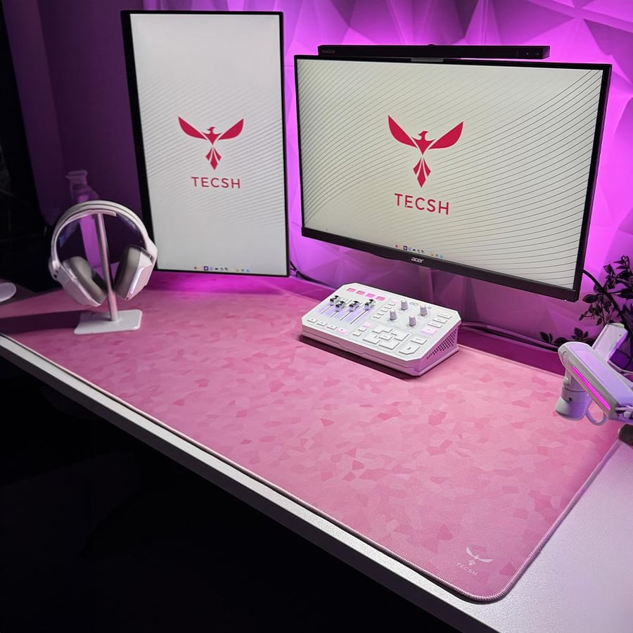 Tecsh Mouse Pad - Pink Concrete 3XL