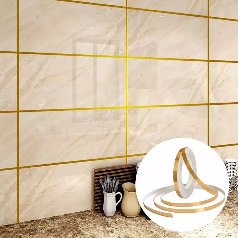 شريط ديكور ذهبي لاصق 50mx2cm