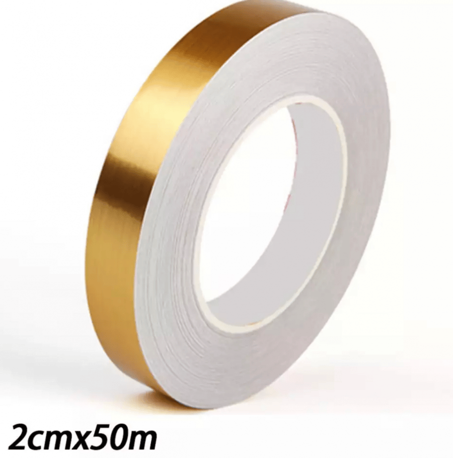 شريط ديكور ذهبي لاصق 50mx2cm