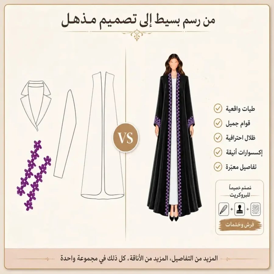 فرش تصميم العبايات procreat brush