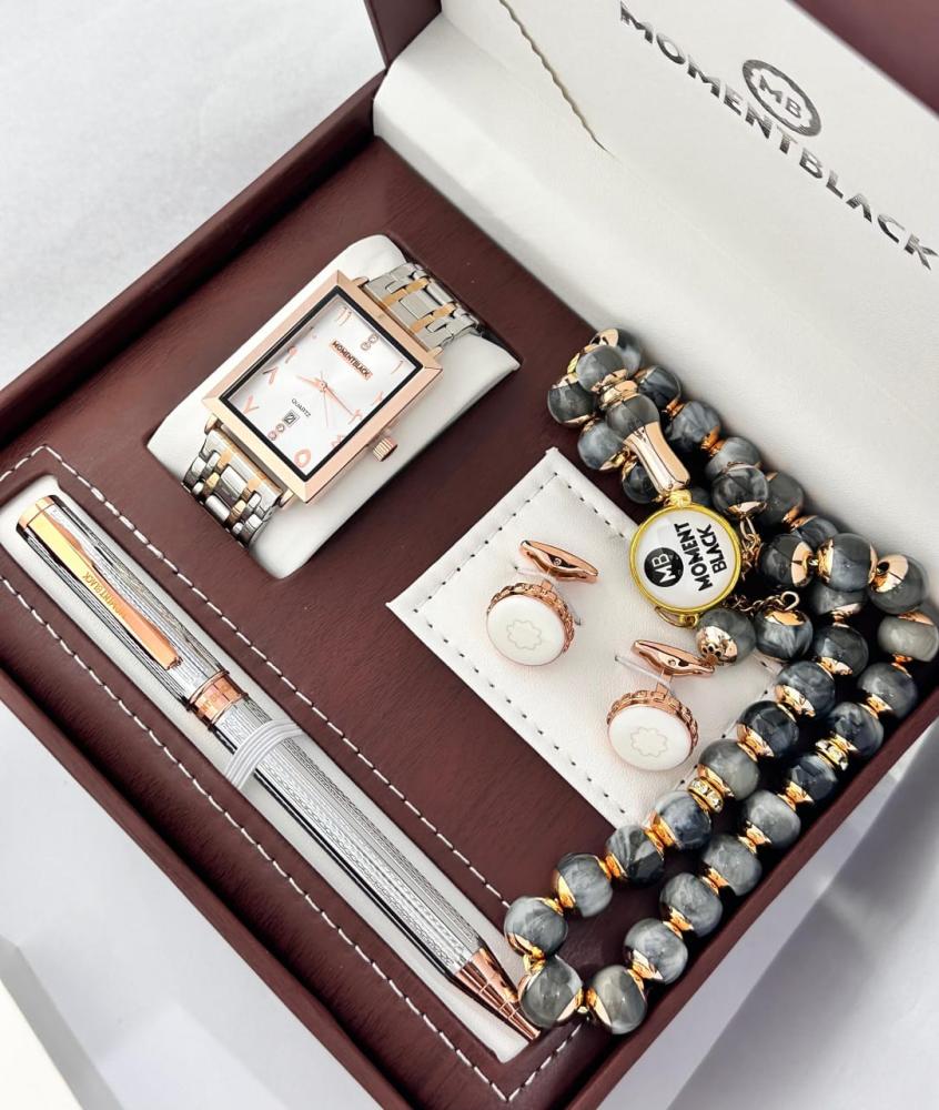 Moment black set - pen, watch, cufflink, and prayer beads