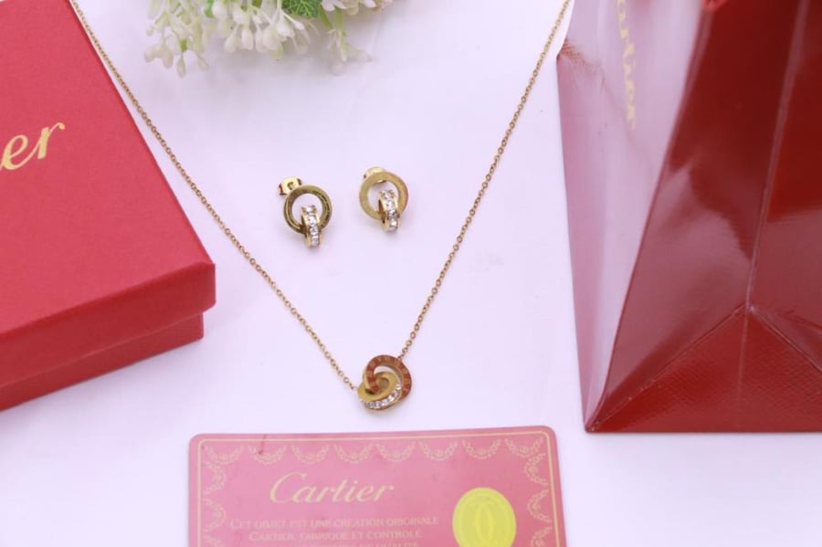 A necklace with a ring, Cartier brand