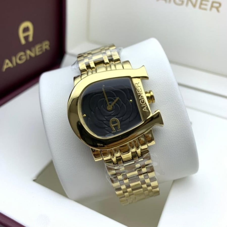 ساعات نسائية ماركة - AIGNER أيطار ذهبي بالكامل مينا أزرق نسائية
