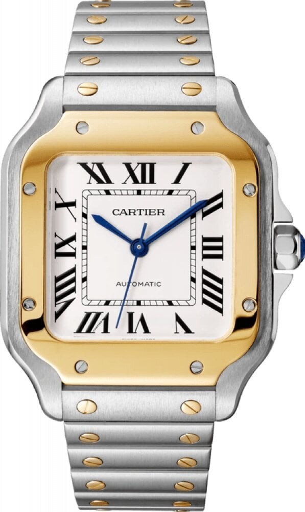 Women's watch brand - Cartier silver with stones