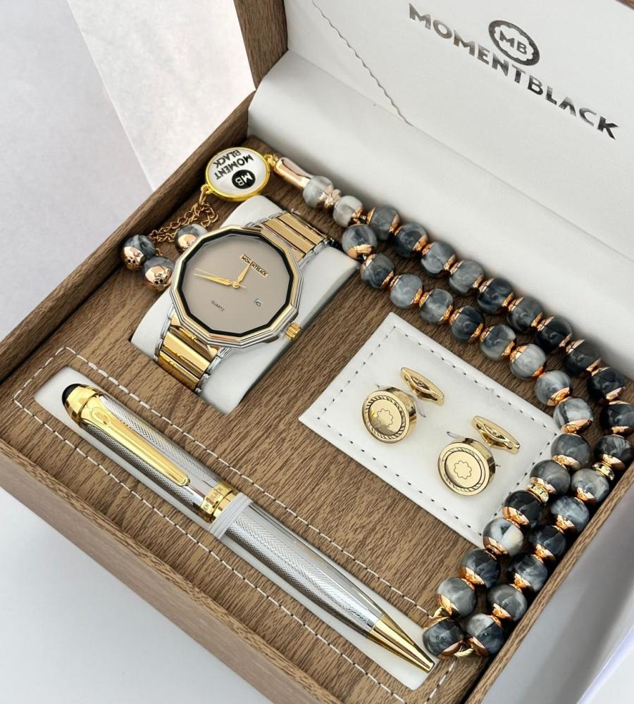 Moment black set - pen, watch, cufflink, and prayer beads