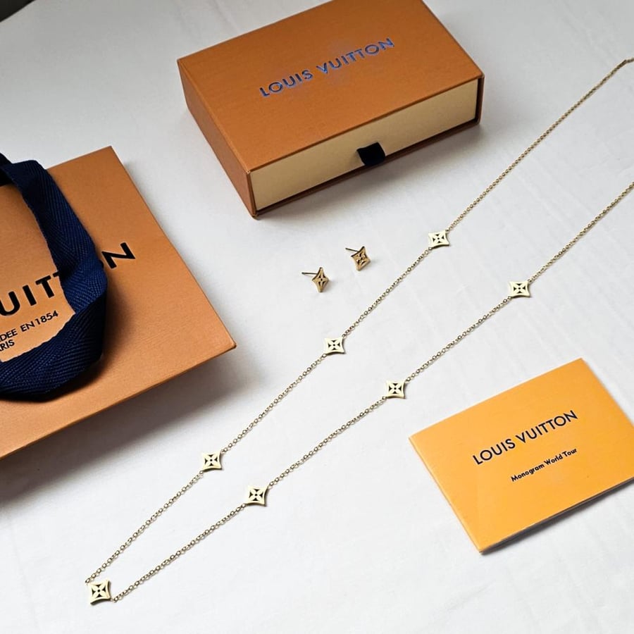 سلسال وحلق ماركة - LOUIS VUITTON