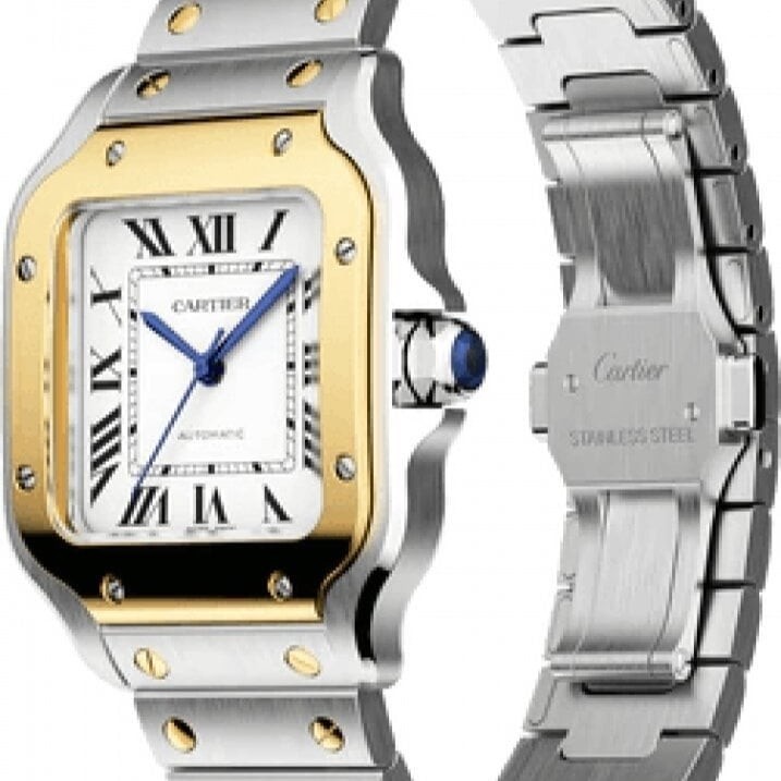 Women's watch brand - Cartier silver with stones