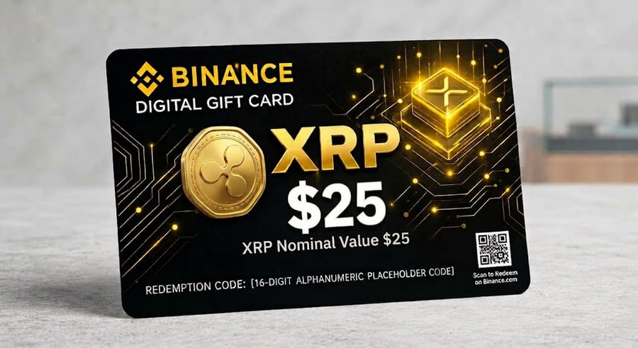 بطاقة هدايا بينانس (XRP) بقيمة 25 دولار