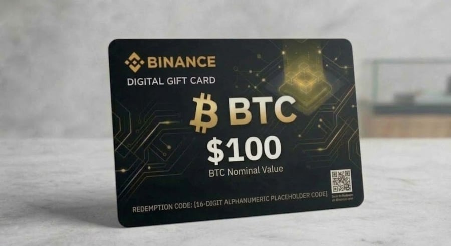 بطاقة هدايا بينانس (BTC) بقيمة 100 دولار