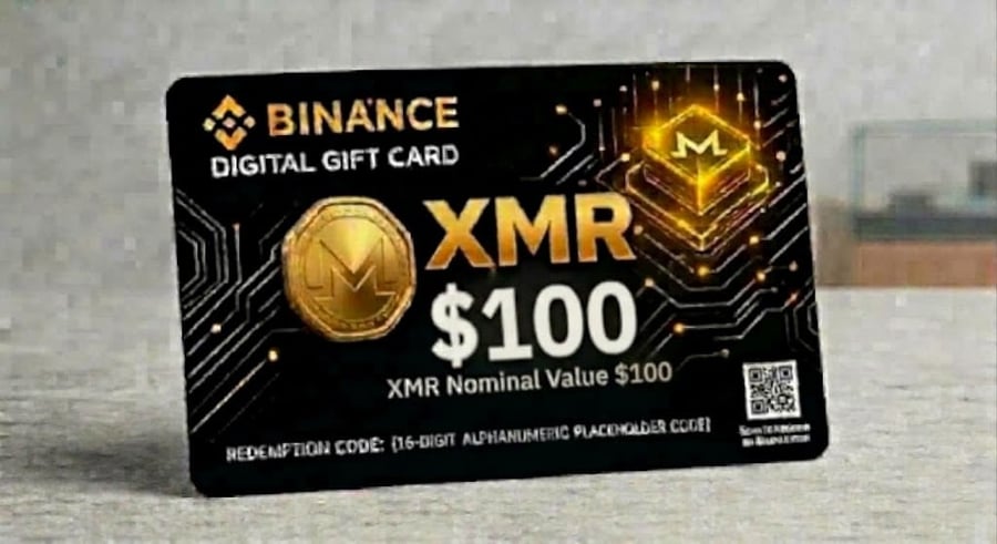 بطاقة هدايا بينانس (XMR) بقيمة 100 دولار